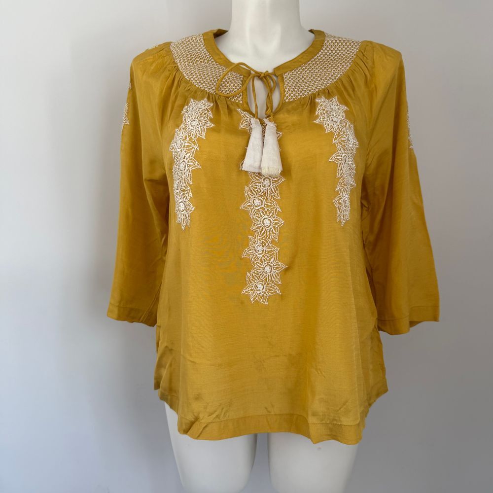 Soft Surroundings Lauralin Embroidered Top‎ Size Large